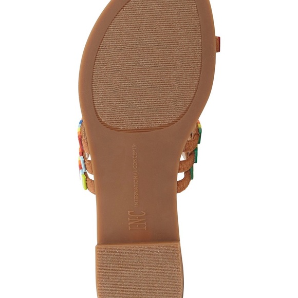 INC Jaylee Embellished Toe-Ring Flat Sandals, - Picture 4 of 5